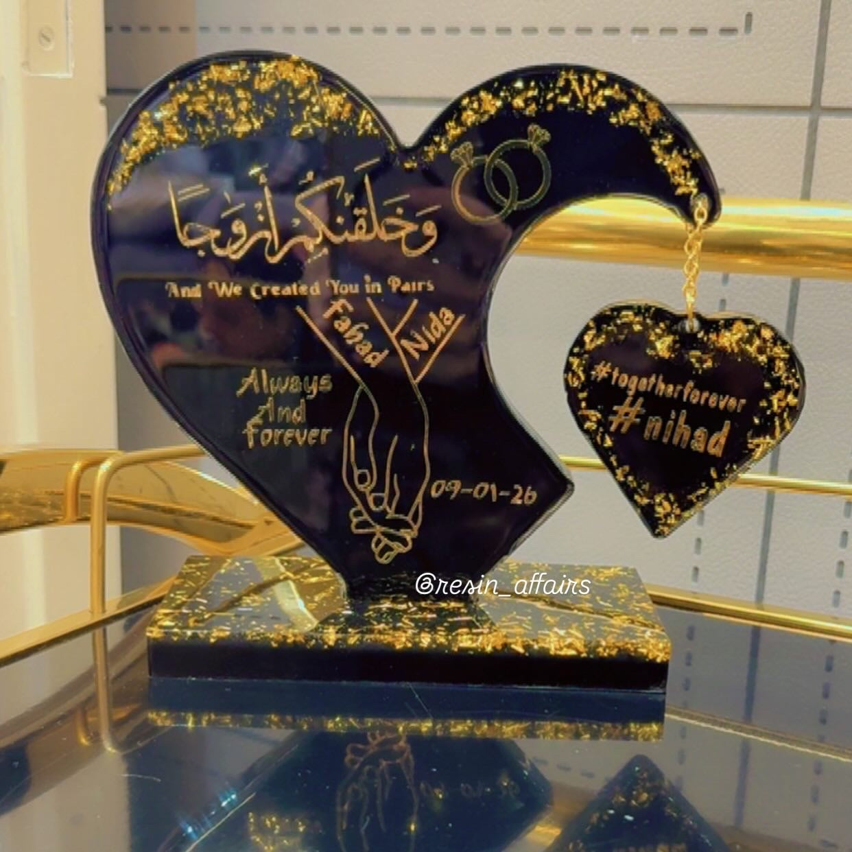 Resin heart frame