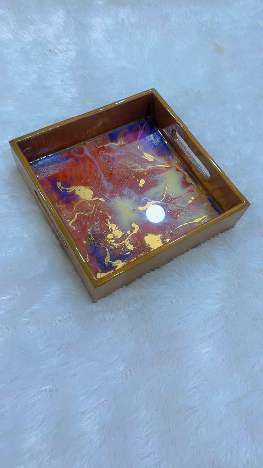 Resin serving tray (8”x8”)