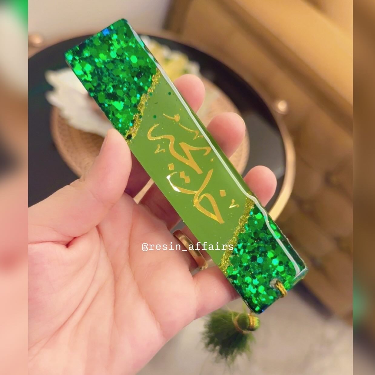 Personalised Resin bookmark