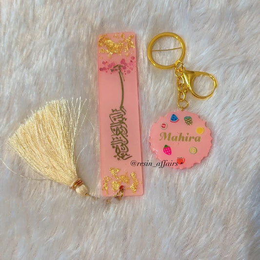 Bookmark and keychain combo