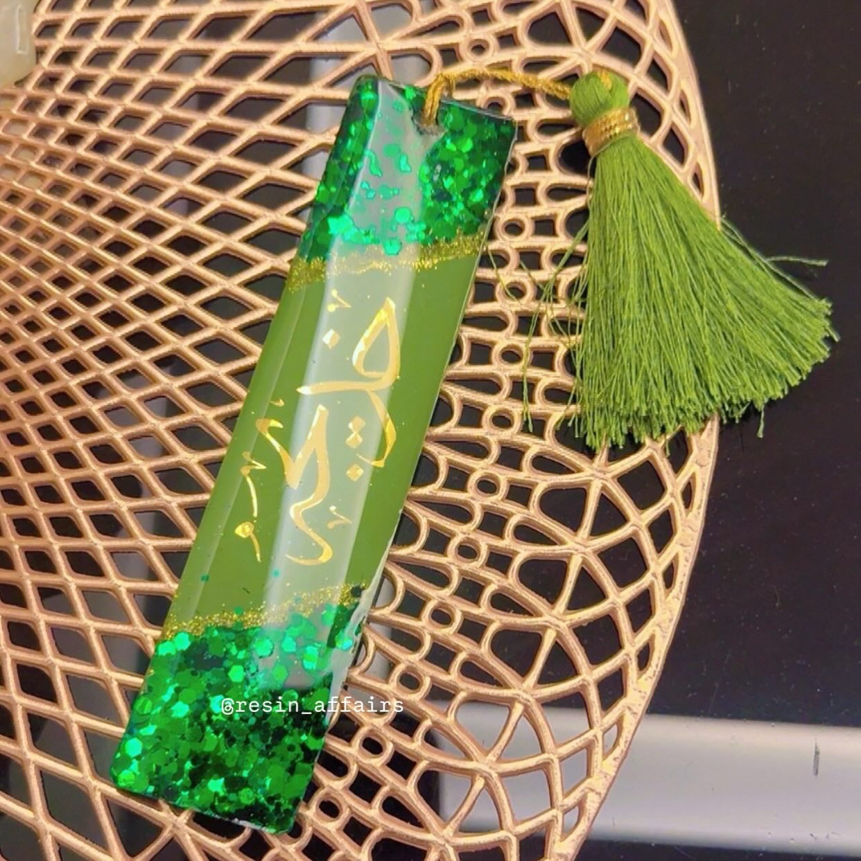 Personalised Resin bookmark