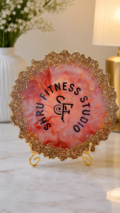 Resin frame with brand logo✨