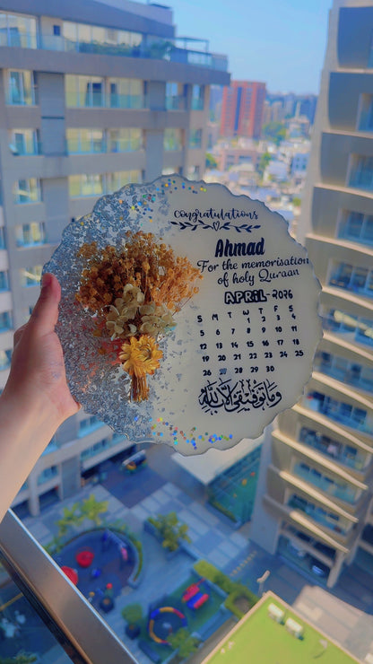 Personalised resin frame with real flowers preservation ✨