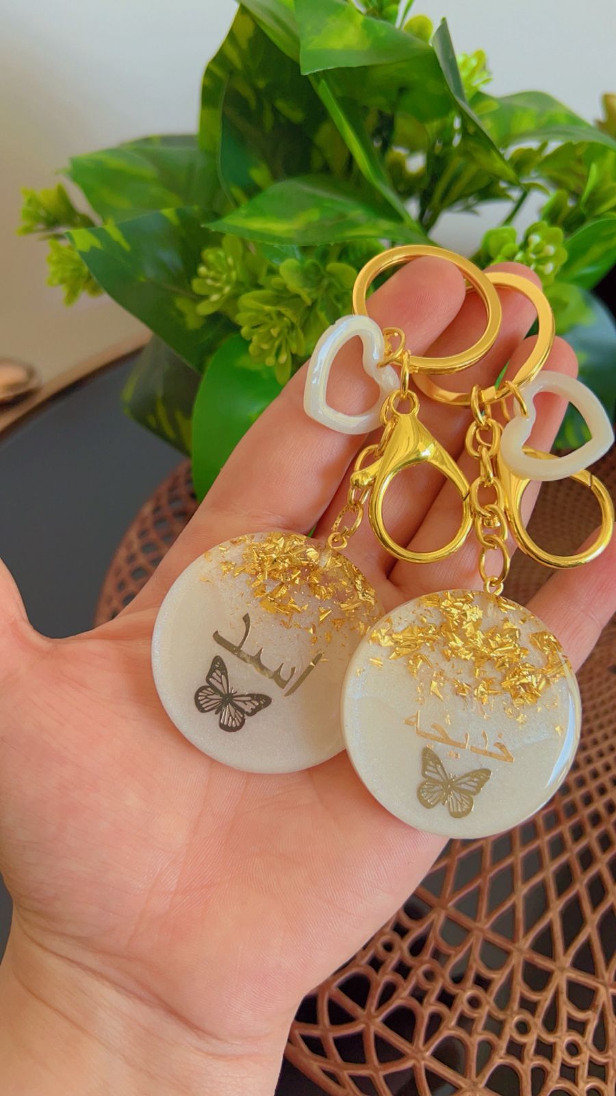 Personalised resin keychain with initials